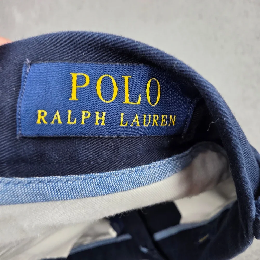 Polo Ralph Lauren Chino Shorts Mens 35 Navy Blue Classic‎ Fit 9 Inch Cotton